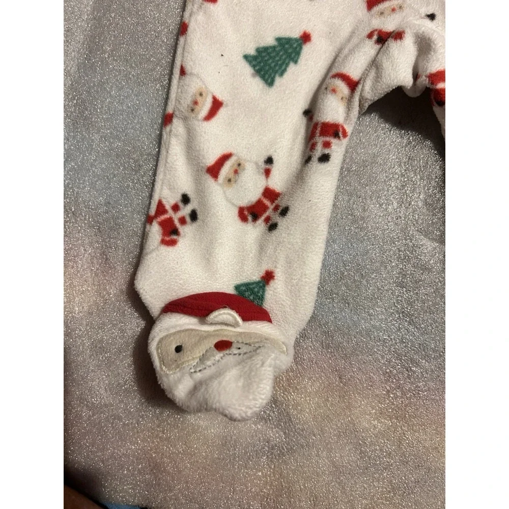 Carter's Just One You Baby Christmas Fleece Sleeper 6M My First Christmas Santa